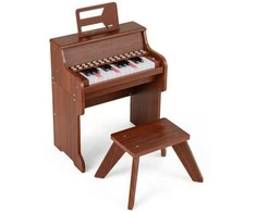 Promotions Vaikiškas pianinas, 38x24x47 cm, rudas, su taburete
