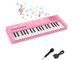 Promotions Vaikiškas pianino klaviatūra, 40.5x15x3.5 cm, rožinė, ABS