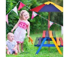 Promotions Vaikiškas pikniko stalas su kėdėmis, 89x79x50 cm, Riešutas