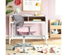 Promotions Vaikiškas rašomasis stalas ir kėdė, 80x51,5x51-73 cm, rožinė, reguliuojamas