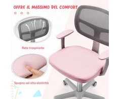 Promotions Vaikiškas rašomasis stalas ir kėdė, 80x51,5x51-73 cm, rožinė, reguliuojamas