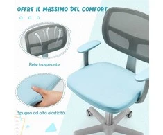 Promotions Vaikiškas rašomasis stalas ir kėdė, 80x51,5x51-73 cm, mėlyna, reguliuojamo aukščio