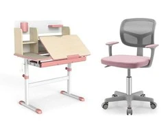 Promotions Vaikiškas rašomasis stalas ir kėdė, 80x51x88-110,5 cm, rožinė, reguliuojamas aukštis