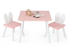 Promotions Vaikiškas stalas ir kėdžių rinkinys, 62x62x43 cm, rožinis