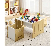 Promotions Vaikiškas stalas ir taburetės komplektas 68,6x39,4x52,1 cm pilkas MDF