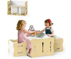 Promotions Vaikiškas stalas ir taburetės komplektas 68,6x39,4x52,1 cm pilkas MDF