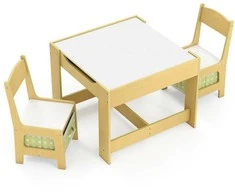 Promotions Vaikiškas stalų rinkinys, kompaktiškas, 62x62x48 cm, žalias