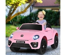 Promotions Vaikiškas važiuojamas automobilis, Volkswagen Beetle, 94x55,5x47 cm, rožinis