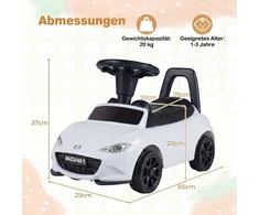Promotions Vaikiškas važiuojamas automobilis 65x29x37 cm baltas, plastikinis, su daiktadėže