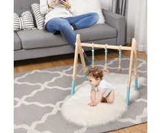 Promotions Vaikiškas veiklos kilimėlis su dantukų žaislais 59,7x44,5x59,7 cm mėlynas