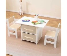Promotions Vaikiškas veiklos stalas su kėdute, 71x48x50 cm, smėlio spalvos