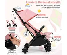 Promotions Vaikiškas vežimėlis, lengvas, sulankstomas, 84x51x105,5 cm, juodas