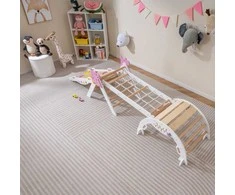 Promotions Vaikiški laipiojimo žaislai, sulankstomas Montessori laipiojimo rinkinys, 66x53x58 cm, baltas