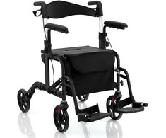 Promotions Vaikštynė, Sulankstoma vaikštynė su sėdyne ir ratukais, 102,9x63,5x85-96,5 cm, Juoda