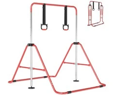 Promotions Vaikų gimnastikos skersinis, 111.5x144.5x132 cm, raudonas, reguliuojamas, sulankstomas metalinis