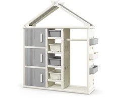 Promotions Vaikų laikymo spinta, 129.5x34.3x156.2 cm, rožinė ir balta