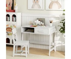 Promotions Vaikų mokymosi stalo ir kėdės rinkinys, 85x48x70 cm, baltas