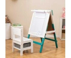Promotions Vaikų molbertas ir kėdutės komplektas, 55x48x75 cm, žalia
