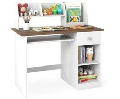Promotions Vaikų rašomasis stalas 90x45x90 cm natūralios spalvos, su laikymo vieta