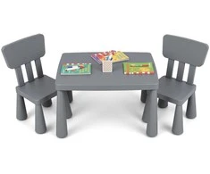Promotions Vaikų veiklos stalas ir kėdžių komplektas, 77x55x50 cm, pilka