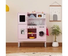 Promotions Vaikų žaidimų virtuvėlė, 82.6x29.2x102.9 cm, rožinė, reguliuojamo aukščio