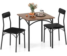 Promotions Valgomojo stalo komplektas, 73x73x76 cm, Juoda