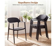 Promotions Valgomojo kėdė 57x53x83 cm Juoda plastikas