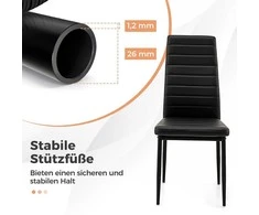 Promotions Valgomojo kėdė, Dirbtinė oda, 52,5x43x96,5 cm, Juoda