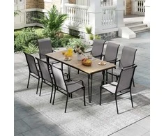 Promotions Valgomojo kėdžių rinkinys, Giantex, 56x73x101 cm, ruda juoda