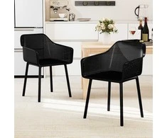Promotions Valgomojo kėdės, 2 vnt., 57.2x54.6x81.3 cm, juodos