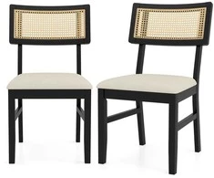 Promotions Valgomojo kėdės, 53.3x54.6x87.6 cm, juoda, aptrauktos audiniu
