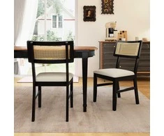 Promotions Valgomojo kėdės, 53.3x54.6x87.6 cm, juoda, aptrauktos audiniu