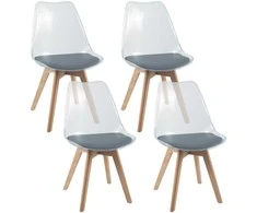 Promotions Valgomojo kėdžių komplektas, 47,5x52x81 cm, permatomas, pilkas
