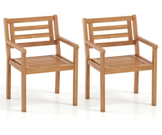 Promotions Valgomojo kėdžių rinkinys 2 vnt. 56x56x80 cm, ąžuolo akacijos mediena