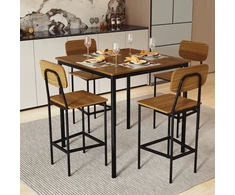 Promotions Valgomojo komplektas 5 vnt. 90x90x90 cm riešutmedžio