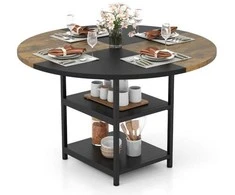 Promotions Valgomojo stalas, 120x76 cm, Juoda ir Ruda