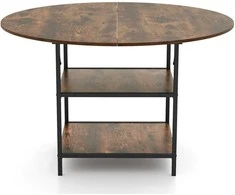 Promotions Valgomojo stalas, 120x76 cm, rudas, metalinis rėmas