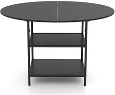 Promotions Valgomojo stalas 120x76 cm rudas juodas, metalas, su laikymo vieta