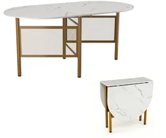 Promotions Valgomojo stalas 150x80x76 cm Baltas Sulankstomas