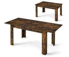 Promotions Valgomojo stalas, 158x70x76 cm, rudas, išskleidžiamas