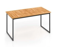 Promotions Valgomojo stalas, akacijos medis, 139,7x69,9x73,7 cm, natūrali juoda