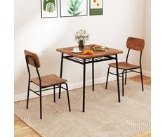 Promotions Valgomojo stalo komplektas, 110x70x77 cm, Juoda,Ruda
