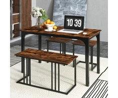 Promotions Valgomojo stalo komplektas, 4 dalių, 120x60x75 cm, rudas