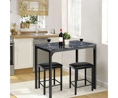 Promotions Valgomojo stalo komplektas, 90x60x82 cm, juoda