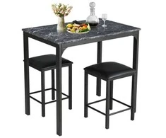 Promotions Valgomojo stalo komplektas, 90x60x82 cm, juoda
