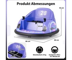 Promotions Važiuojamas elektrinis smūginis automobilis, 12V, violetinis