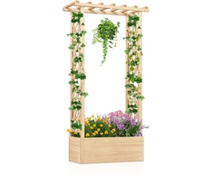 Promotions Vazonas su treliažu 66x32x153 cm natūrali mediena