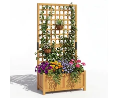Promotions Vazonas su treliažu 76x32x143 cm oranžinės medienos