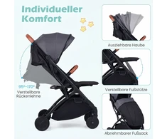 Promotions Vežimėlis 77x48,5x100 cm pilkas sulankstomas