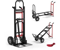 Promotions Vežimėlis, Konvertuojamas 3-in-1 Metalinis, 57x53x131 cm, Juoda Raudona
